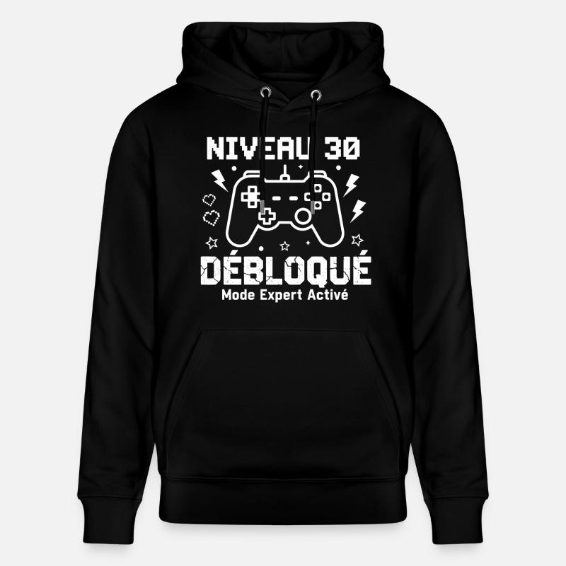 Niveau 30 Débloqué Mode Expert - Sweat à capuche bio CRUISER Stanley/Stella Unisexe - noir