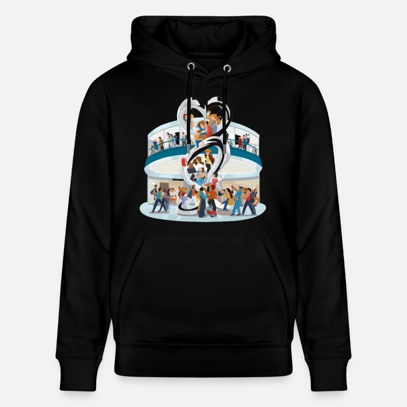 Herzensgemeinschaft Skulptur - Stanley/Stella Unisex Bio-Hoodie CRUISER - Schwarz