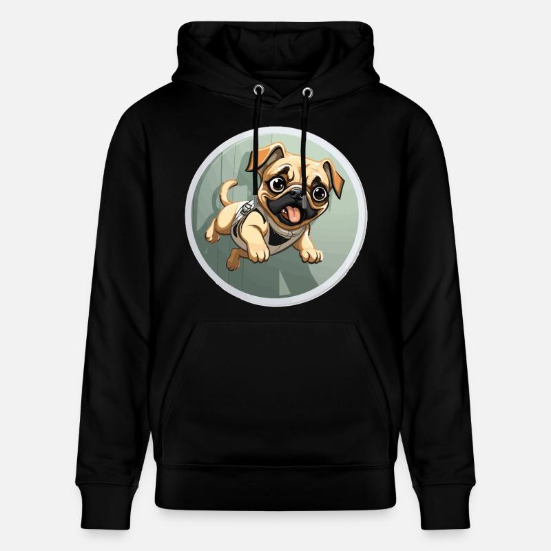 Sprinteur de carlin qui couine - Sweat à capuche bio CRUISER Stanley/Stella Unisexe - noir