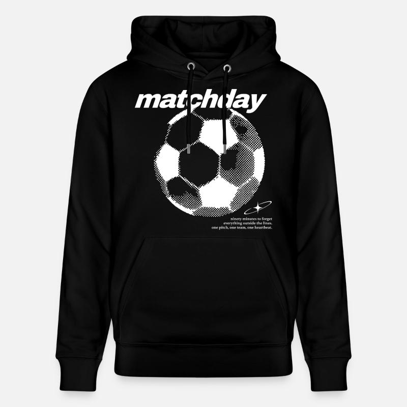 Football de jour de match - Sweat à capuche bio CRUISER Stanley/Stella Unisexe - noir
