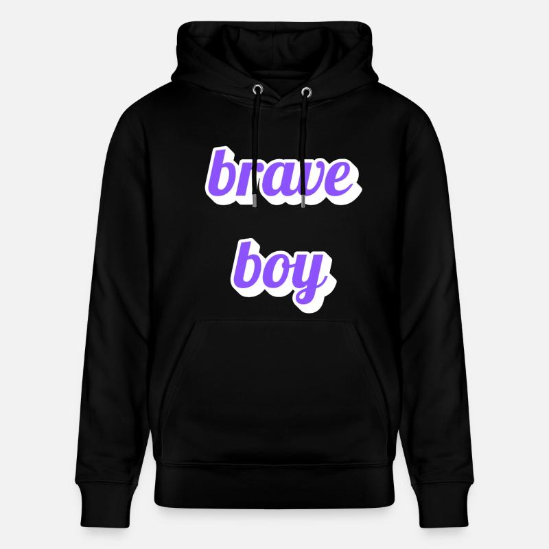 Lettrage Brave Boy - Sweat à capuche bio CRUISER Stanley/Stella Unisexe - noir