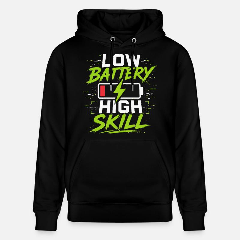 Batterie faible, haute compétence - Sweat à capuche bio CRUISER Stanley/Stella Unisexe - noir