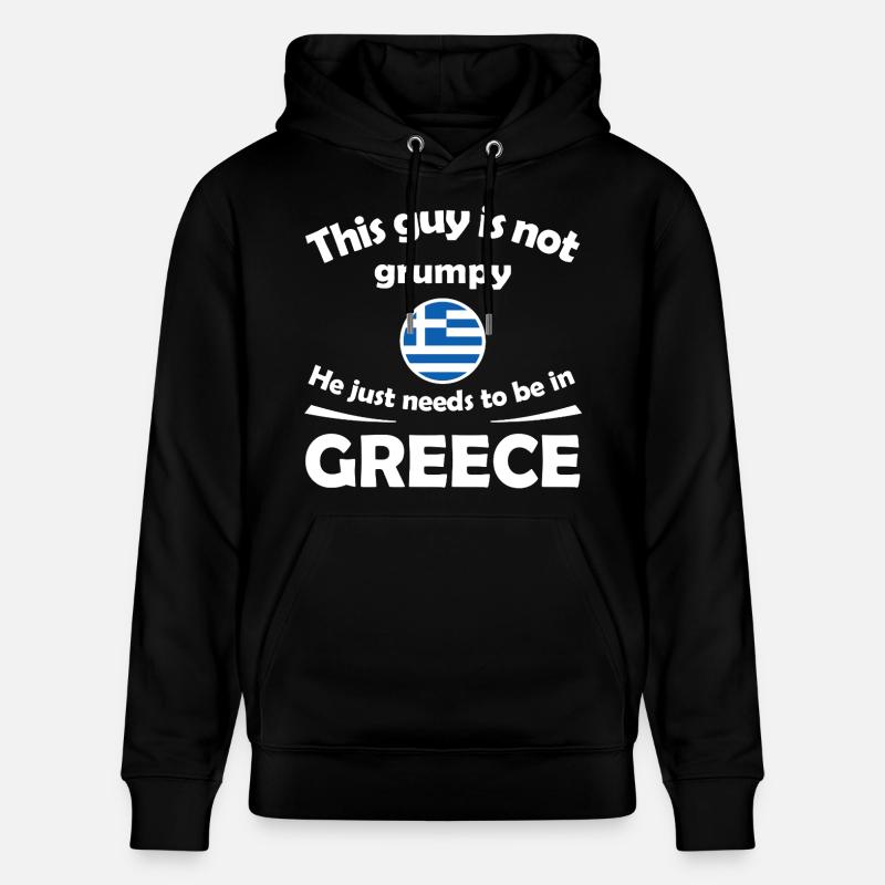 Not Grumpy Greek Vibe Tee - Stanley/Stella Unisex Bio-Hoodie CRUISER  - Schwarz