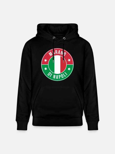 Marano di Napoli Round Emblem - Stanley/Stella CRUISER Unisex Organic Hoodie - black