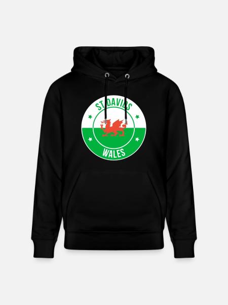 St Davids walisisches Drachenemblem - Stanley/Stella Unisex Bio-Hoodie CRUISER - Schwarz