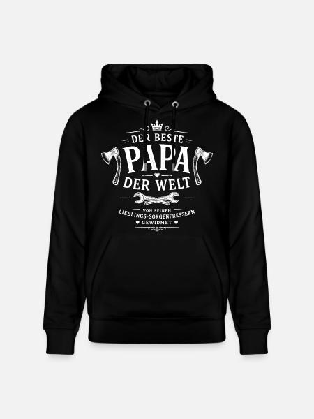 Der beste Papa der Welt - Stanley/Stella Unisex Bio-Hoodie CRUISER - Schwarz