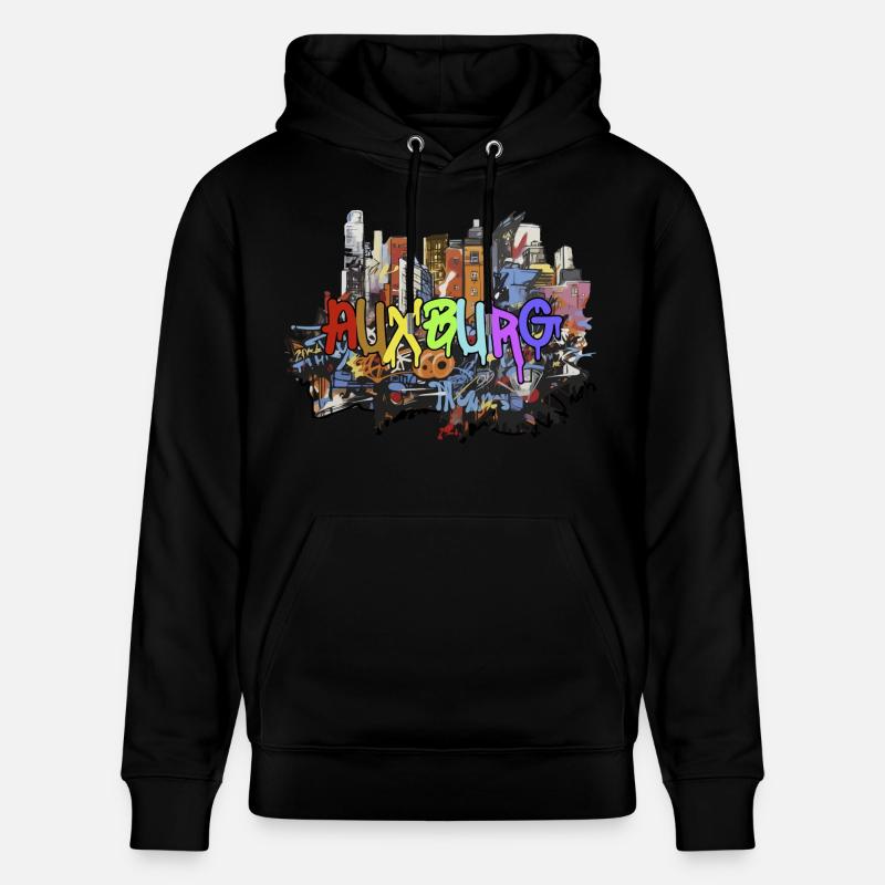 Augsburg in Graffiti Design Geschenk - Stanley/Stella Unisex Bio-Hoodie CRUISER - Schwarz