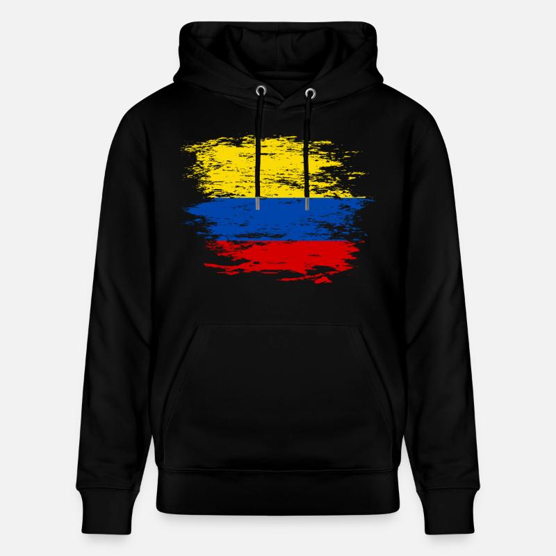 Drapeau de la Colombie utilisé - Sweat à capuche bio CRUISER Stanley/Stella Unisexe - noir