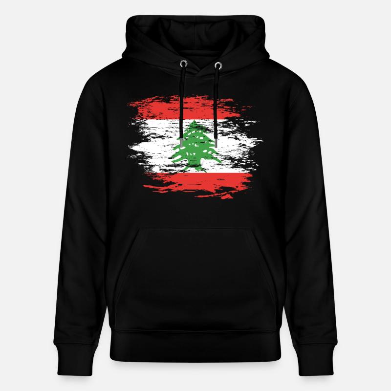 Drapeau du Liban utilisé - Sweat à capuche bio CRUISER Stanley/Stella Unisexe - noir