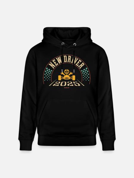New Driver 2025 (Führerschein / 4C) - Stanley/Stella Unisex Bio-Hoodie CRUISER  - Schwarz