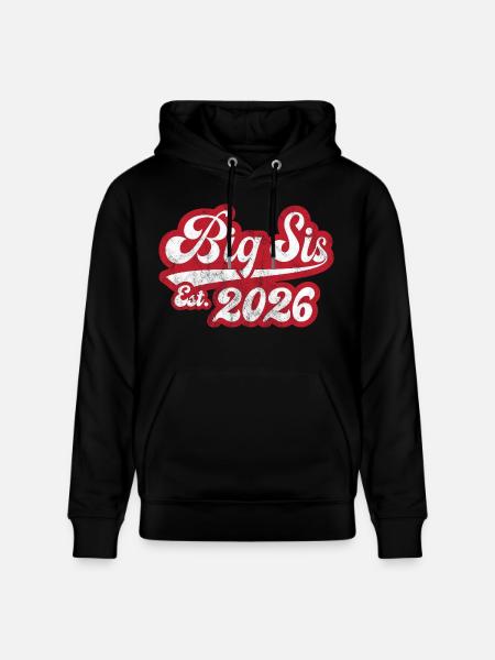Big Sis Est 2026 - Stanley/Stella CRUISER Unisex Organic Hoodie - black