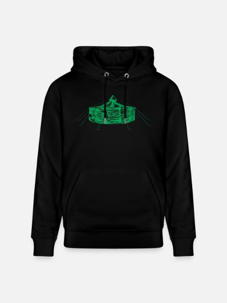 jurte_green - Stanley/Stella CRUISER Unisex Organic Hoodie - black