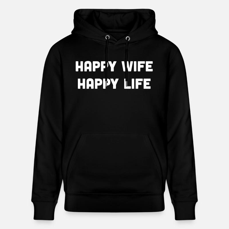 Femme heureuse, vie heureuse - Sweat à capuche bio CRUISER Stanley/Stella Unisexe - noir