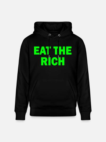 Eat the rich - Stanley/Stella CRUISER Unisex Organic Hoodie - black