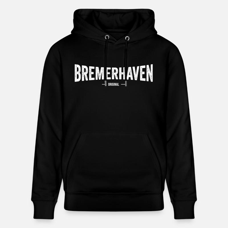 Bremerhaven Original - Stanley/Stella Unisex Bio-Hoodie CRUISER  - Schwarz