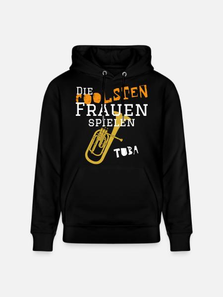 Die coolsten_Frauen_Tuba - Stanley/Stella Unisex Bio-Hoodie CRUISER  - Schwarz