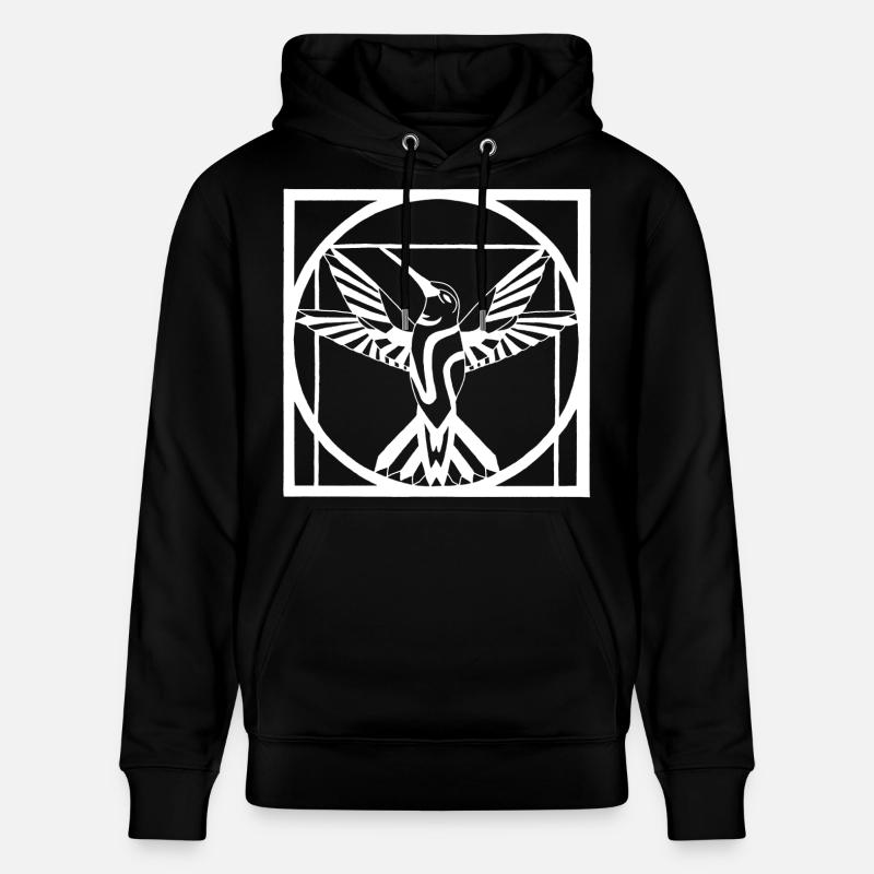 Oiseau blanc Vitruve - Sweat à capuche bio CRUISER Stanley/Stella Unisexe - noir