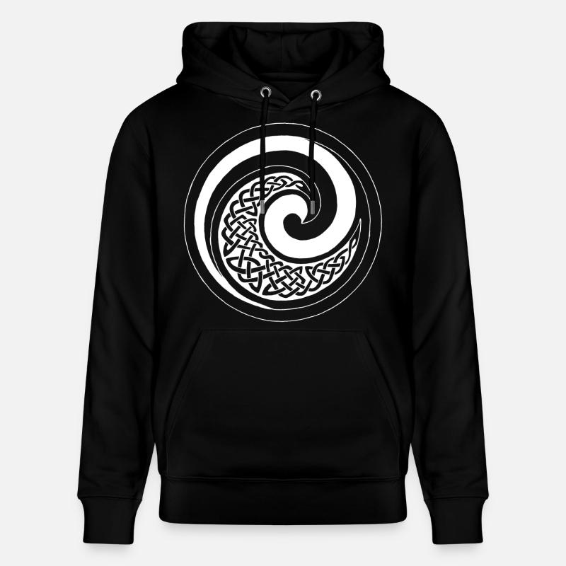 Vague de l'océan blanc - Sweat à capuche bio CRUISER Stanley/Stella Unisexe - noir