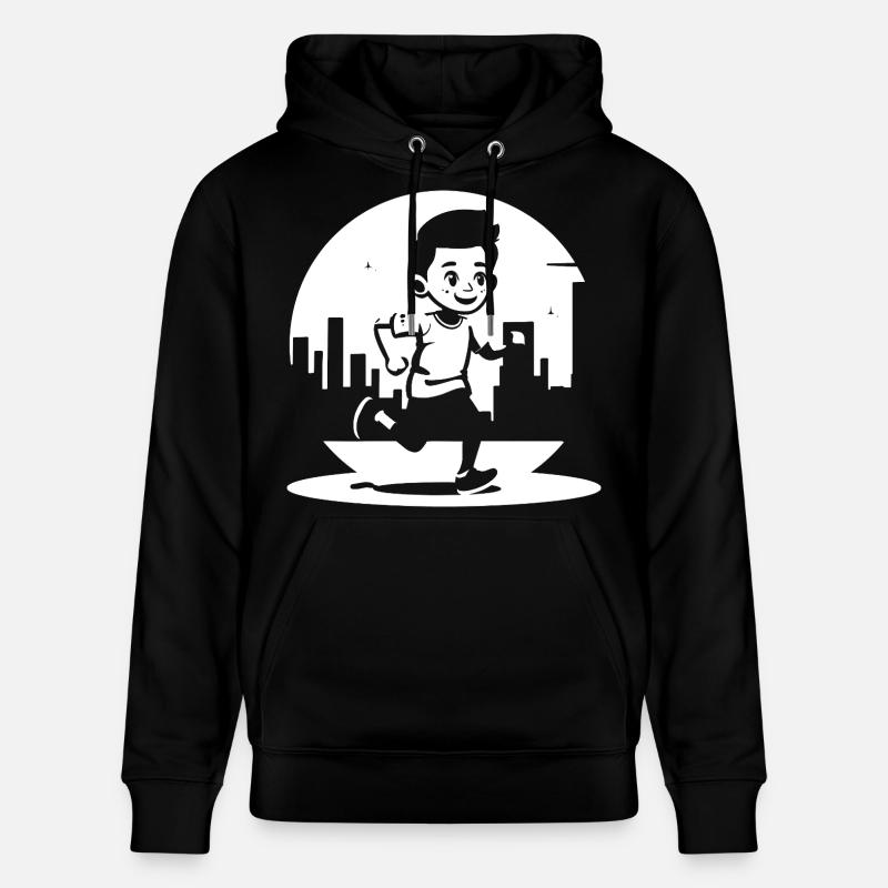 Marathon Junge - Stanley/Stella Unisex Bio-Hoodie CRUISER  - Schwarz