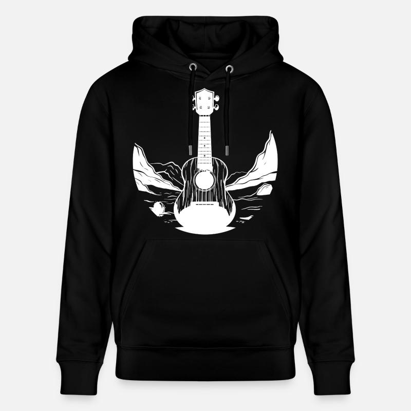 Graphiques Ukulele - Sweat à capuche bio CRUISER Stanley/Stella Unisexe - noir