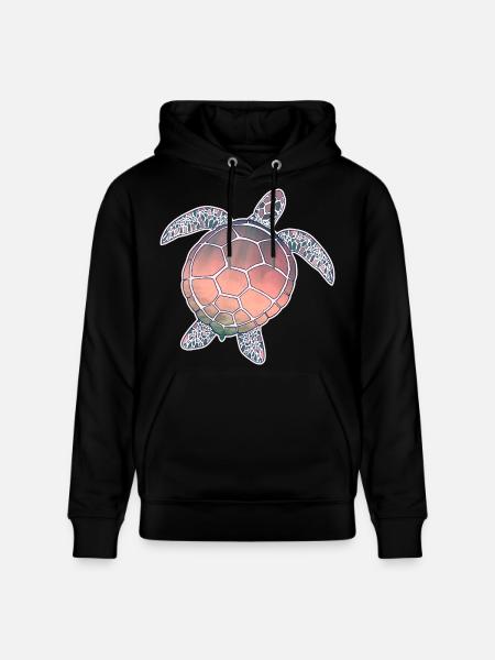 Sea Turtle - Stanley/Stella CRUISER Unisex Organic Hoodie - black