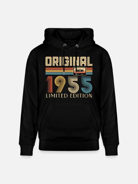 Birthday 70 Years Original 1955 Party Gift - Stanley/Stella CRUISER Unisex Organic Hoodie - black