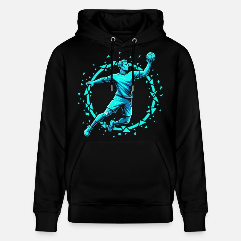 Handball Leidenschaft Hitze Training Geschenk - Stanley/Stella Unisex Bio-Hoodie CRUISER  - Schwarz