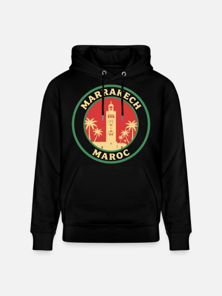 Marrakech Maroc Marocain Marocaine - Sweat à capuche bio CRUISER Stanley/Stella Unisexe - noir
