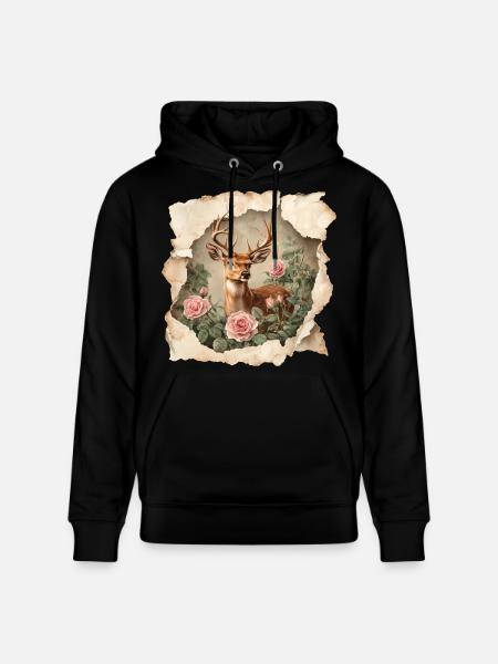 Millésime de cerf - Sweat à capuche bio CRUISER Stanley/Stella Unisexe - noir