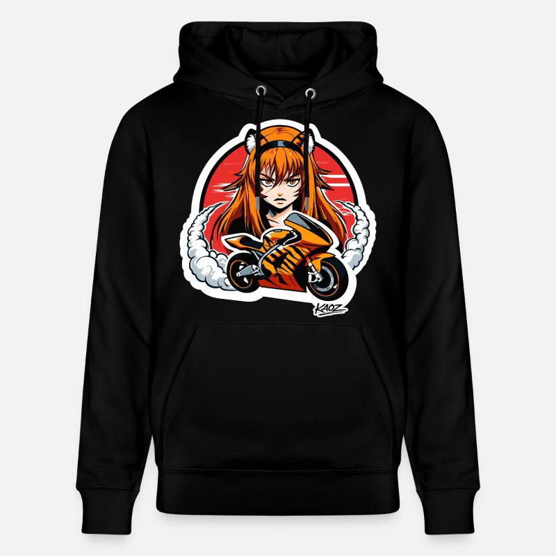 Cavalier de tigre À moto - Sweat à capuche bio CRUISER Stanley/Stella Unisexe - noir