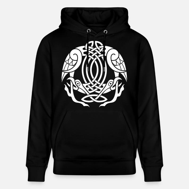 Aigle celte blanc - Sweat à capuche bio CRUISER Stanley/Stella Unisexe - noir