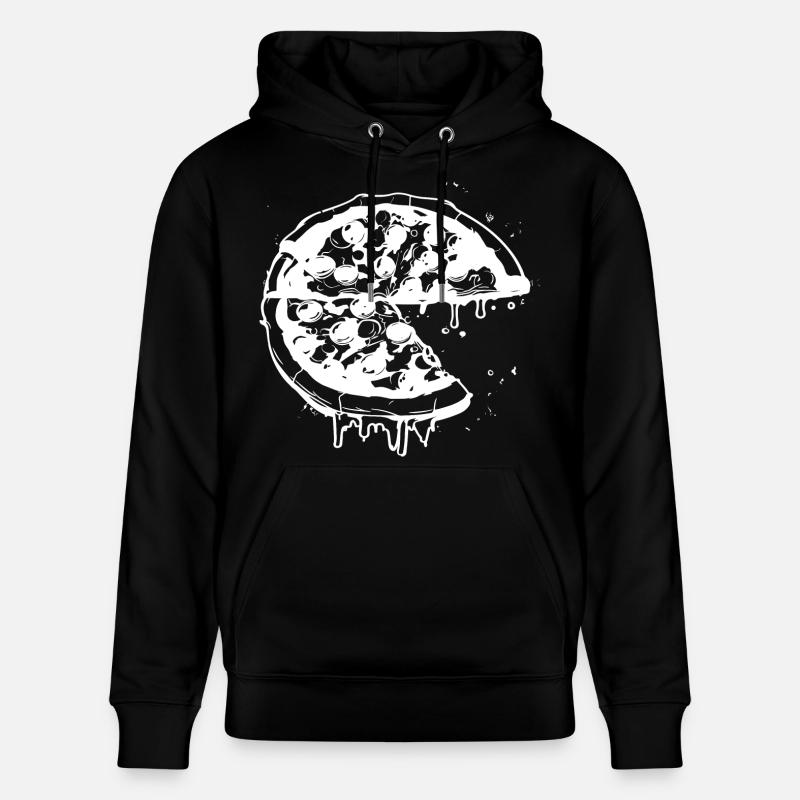 Dessin de pizza - Sweat à capuche bio CRUISER Stanley/Stella Unisexe - noir