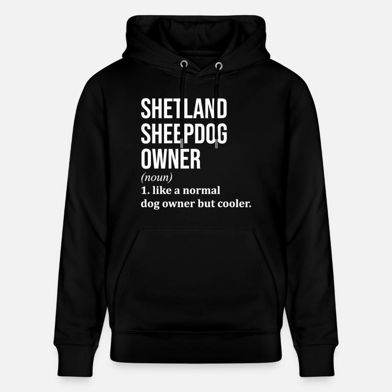 Chien de berger des Shetland - Sweat à capuche bio CRUISER Stanley/Stella Unisexe - noir