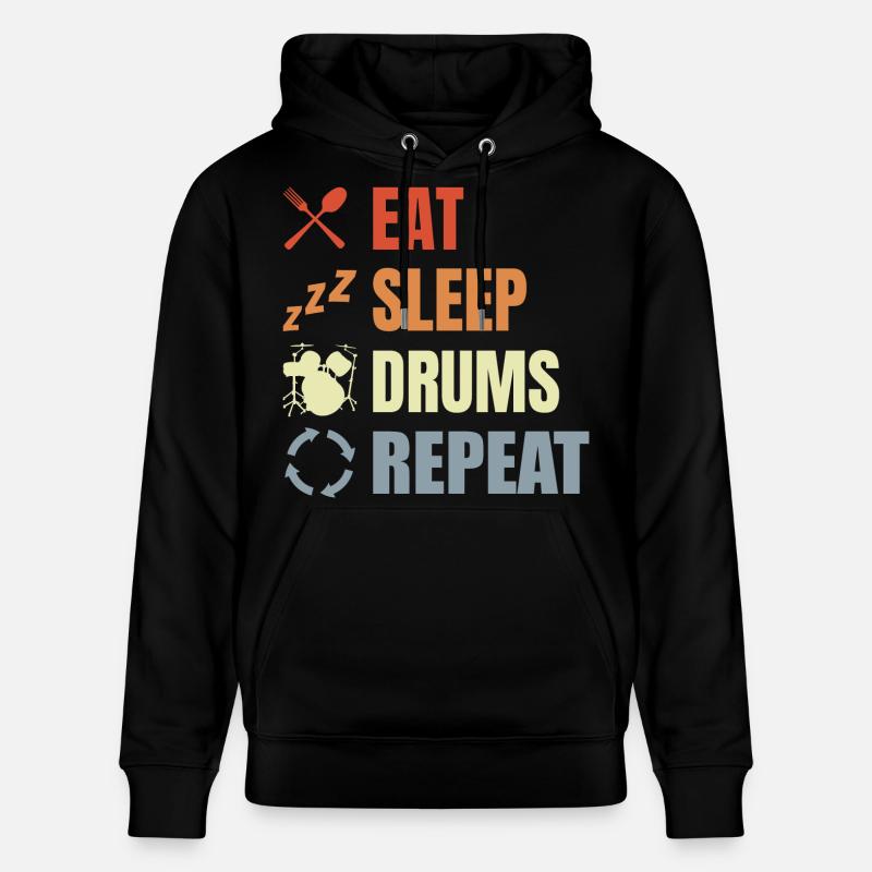 Routine de tambour - Sweat à capuche bio CRUISER Stanley/Stella Unisexe - noir