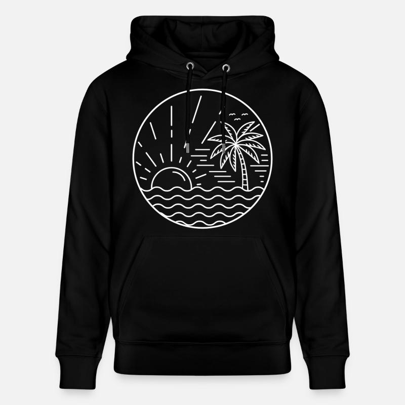 Cercle du coucher de soleil - Sweat à capuche bio CRUISER Stanley/Stella Unisexe - noir