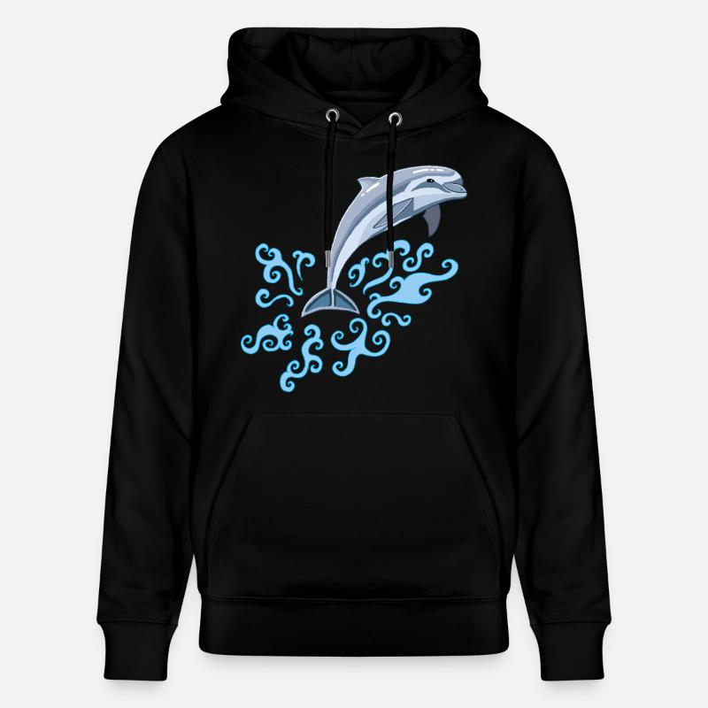 Le saut du dauphin - Sweat à capuche bio CRUISER Stanley/Stella Unisexe - noir