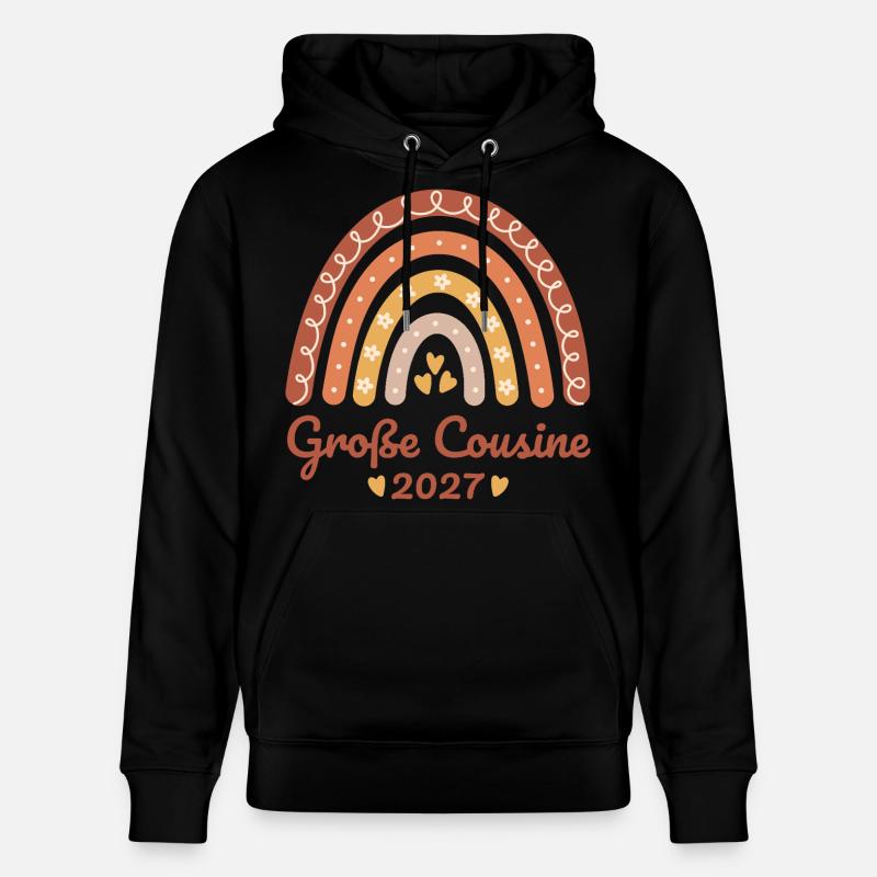 Große Cousine 2027 Boho Regenbogen - Stanley/Stella Unisex Bio-Hoodie CRUISER  - Schwarz