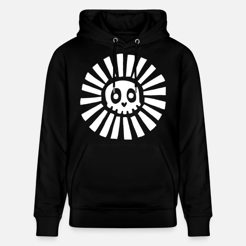 Crâne ensoleillé blanc - Sweat à capuche bio CRUISER Stanley/Stella Unisexe - noir