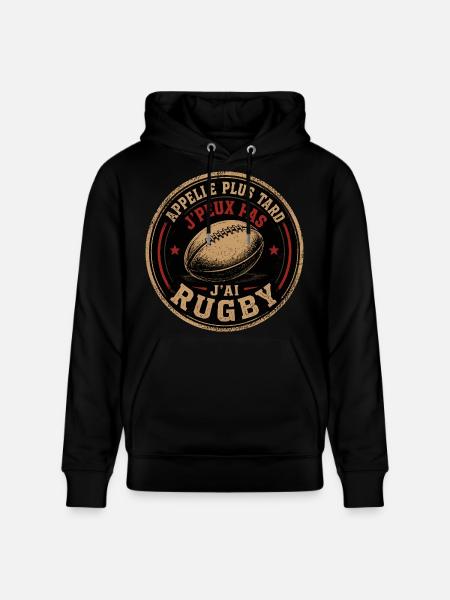 Appelle Plus Tard Rugby - Sweat à capuche bio CRUISER Stanley/Stella Unisexe - noir
