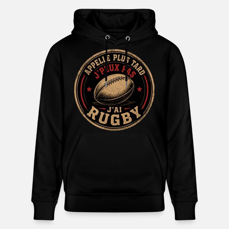 Appelle Plus Tard Rugby - Sweat à capuche bio CRUISER Stanley/Stella Unisexe - noir