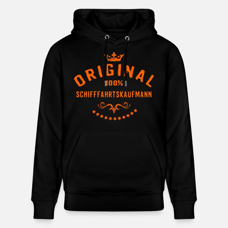 Original 100 Prozent Schifffahrtskaufmann - - Stanley/Stella Unisex Bio-Hoodie CRUISER  - Schwarz