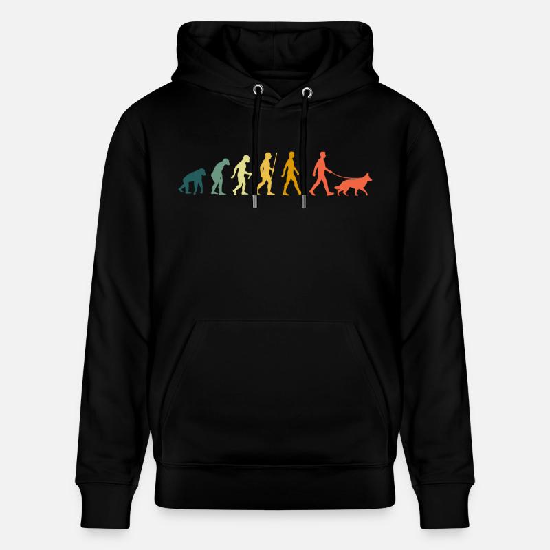 Retro Schäferhund Evolution Schäferhunde - Stanley/Stella Unisex Bio-Hoodie CRUISER  - Schwarz