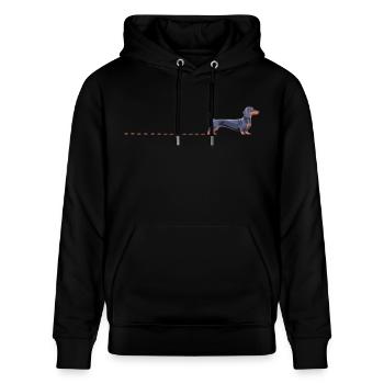Dachshund Dog Tracks Dachshund Tracks Dachshund Tracks Dachshund - Stanley/Stella CRUISER Unisex Organic Hoodie - black - Front - Alina (178cm) & Michal (187cm)