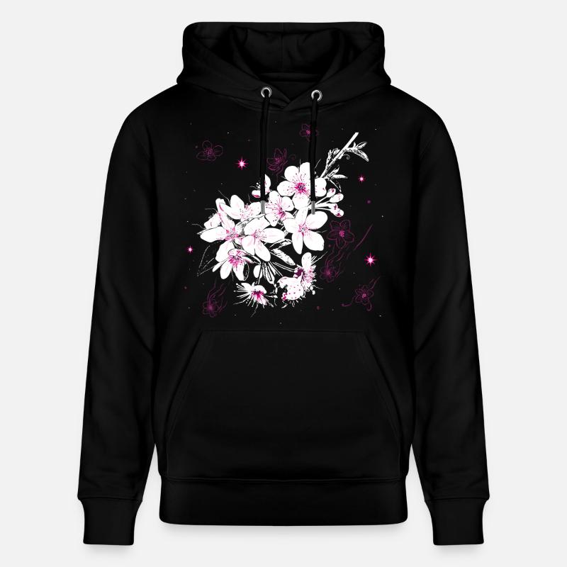 Kirschblüten Sakura Frühling - Stanley/Stella Unisex Bio-Hoodie CRUISER  - Schwarz