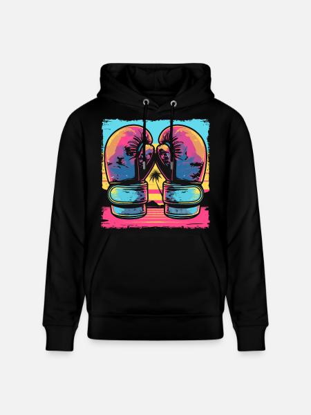 Kickboxing Cartoon Look - Stanley/Stella CRUISER Unisex Organic Hoodie - black