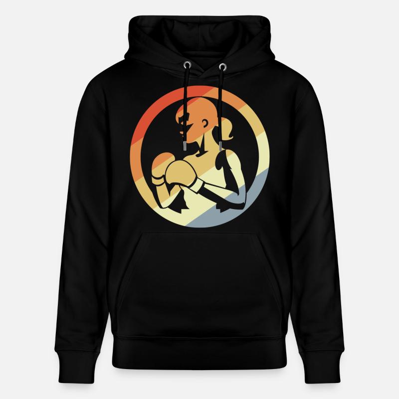 Boxer rétro - Sweat à capuche bio CRUISER Stanley/Stella Unisexe - noir