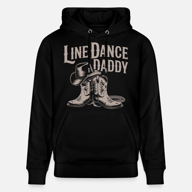 Line Dance Daddy Cowboy Boots - Stanley/Stella Unisex Bio-Hoodie CRUISER  - Schwarz