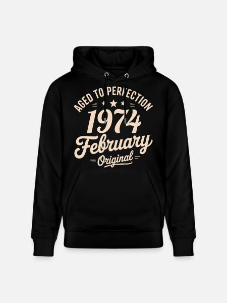 Février 1974 - February 1974 - Stanley/Stella CRUISER Unisex Organic Hoodie - black