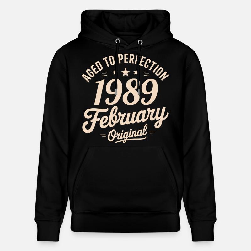 Février 1989 - February 1989 - Sweat à capuche bio CRUISER Stanley/Stella Unisexe - noir