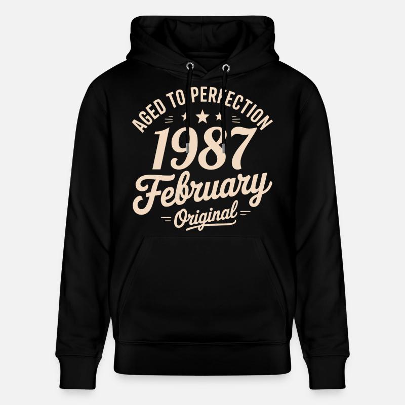 Février 1987 - February 1987 - Sweat à capuche bio CRUISER Stanley/Stella Unisexe - noir